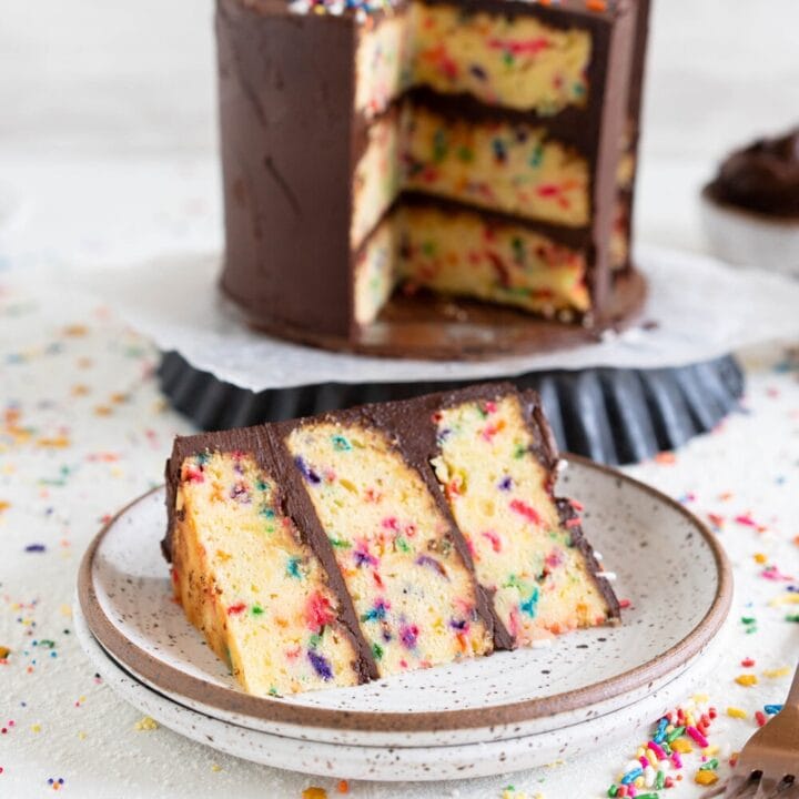 Funfetti Cake with Chocolate Buttercream Cloudy Kitchen