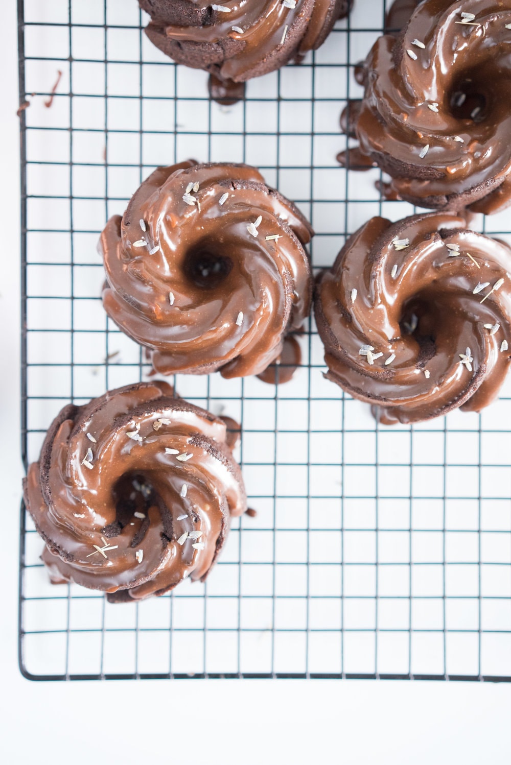 Earl grey chocolate bundt with lavender milk chocolate