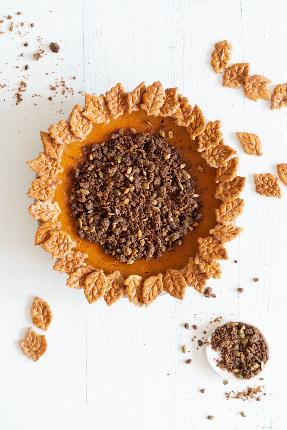 Buttermilk Pumpkin Streusel Pie from Lisa Ludwinski's new book, Sister Pie. Tangy buttermilk filling is topped with a nutty buckwheat pepita filling - a simple but genius twist on the traditional pumpkin pie. #pumpkinpie #buttermilk #pie #streusel #sisterpie