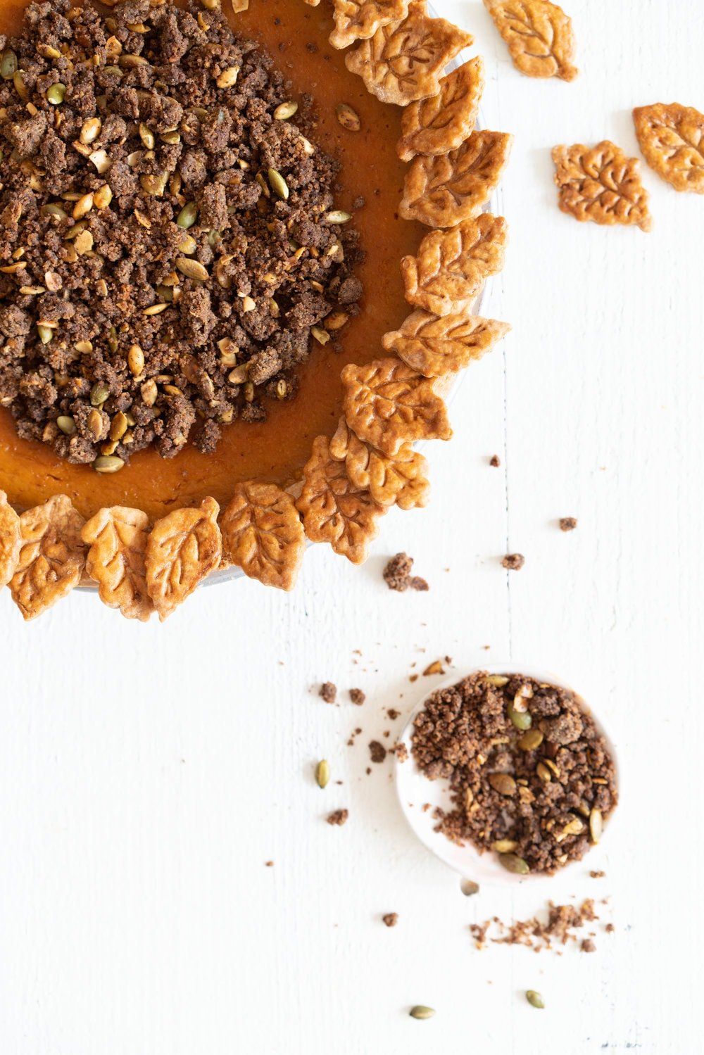 Buttermilk Pumpkin Streusel Pie from Lisa Ludwinski's new book, Sister Pie. Tangy buttermilk filling is topped with a nutty buckwheat pepita filling - a simple but genius twist on the traditional pumpkin pie. #pumpkinpie #buttermilk #pie #streusel #sisterpie