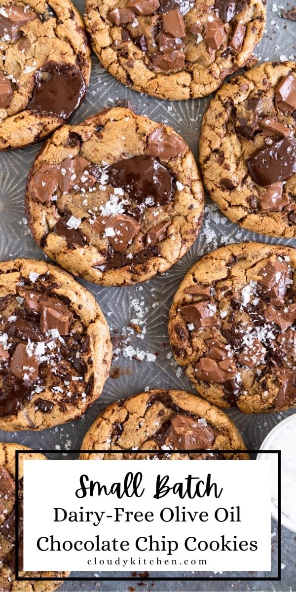Small Batch Olive Oil Chocolate Chip Cookies Cloudy Kitchen