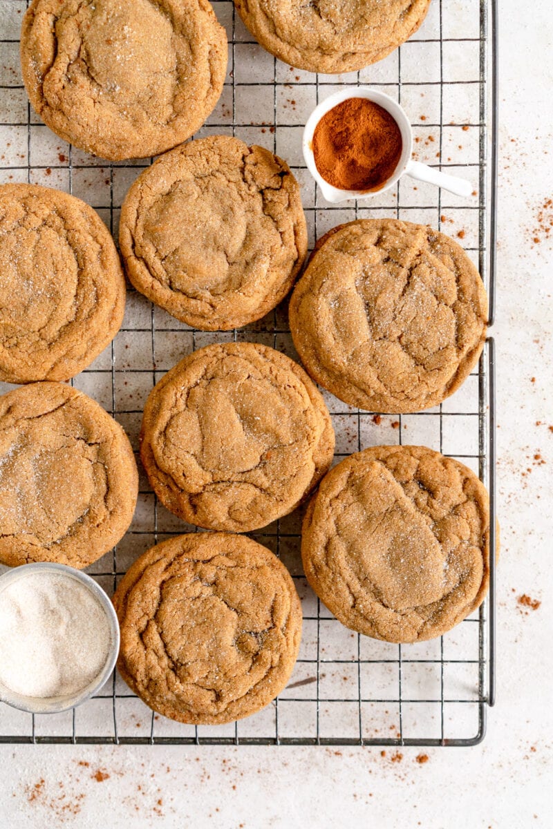 ginger cookies on wire rack