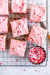 top down cut shot funfetti snack cake