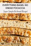 everything bagel no knead focaccia