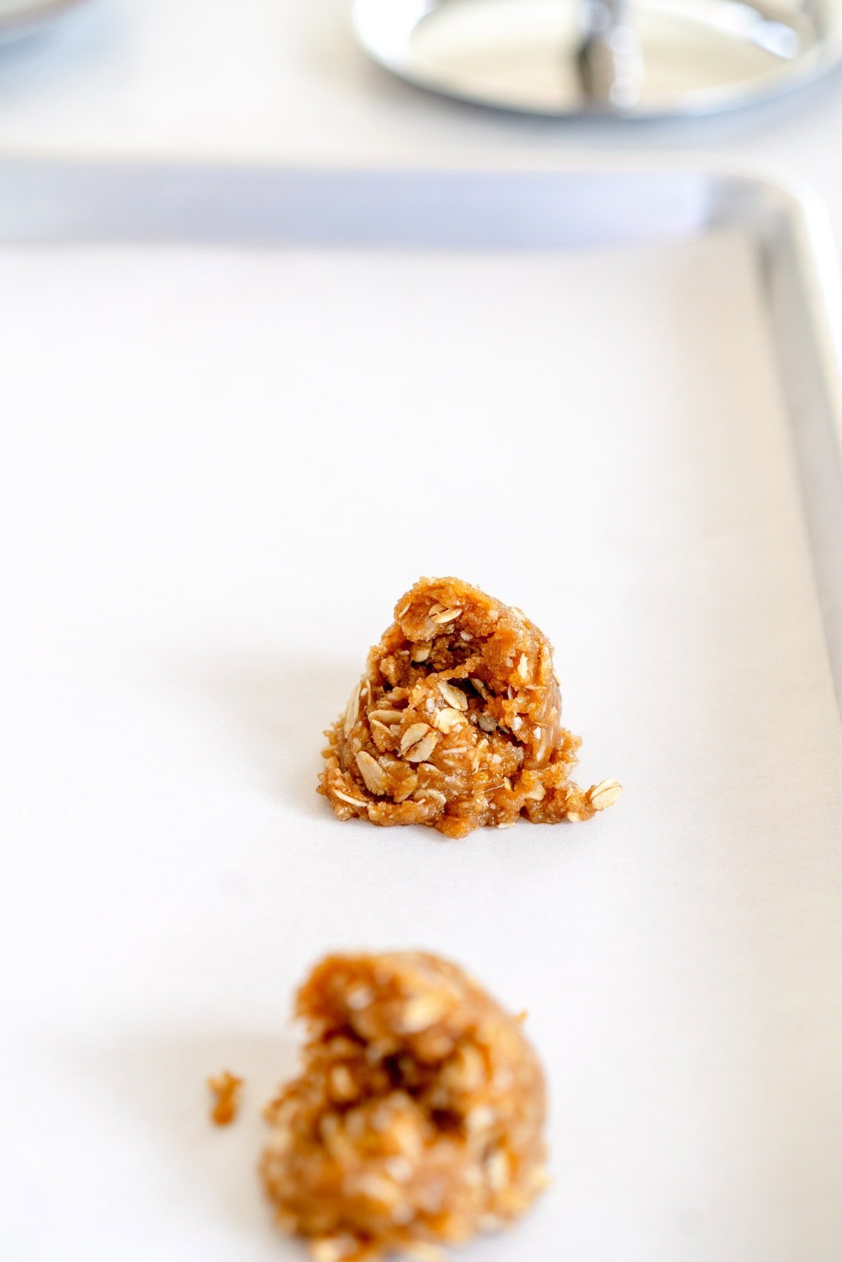 scooped out Anzac Dough