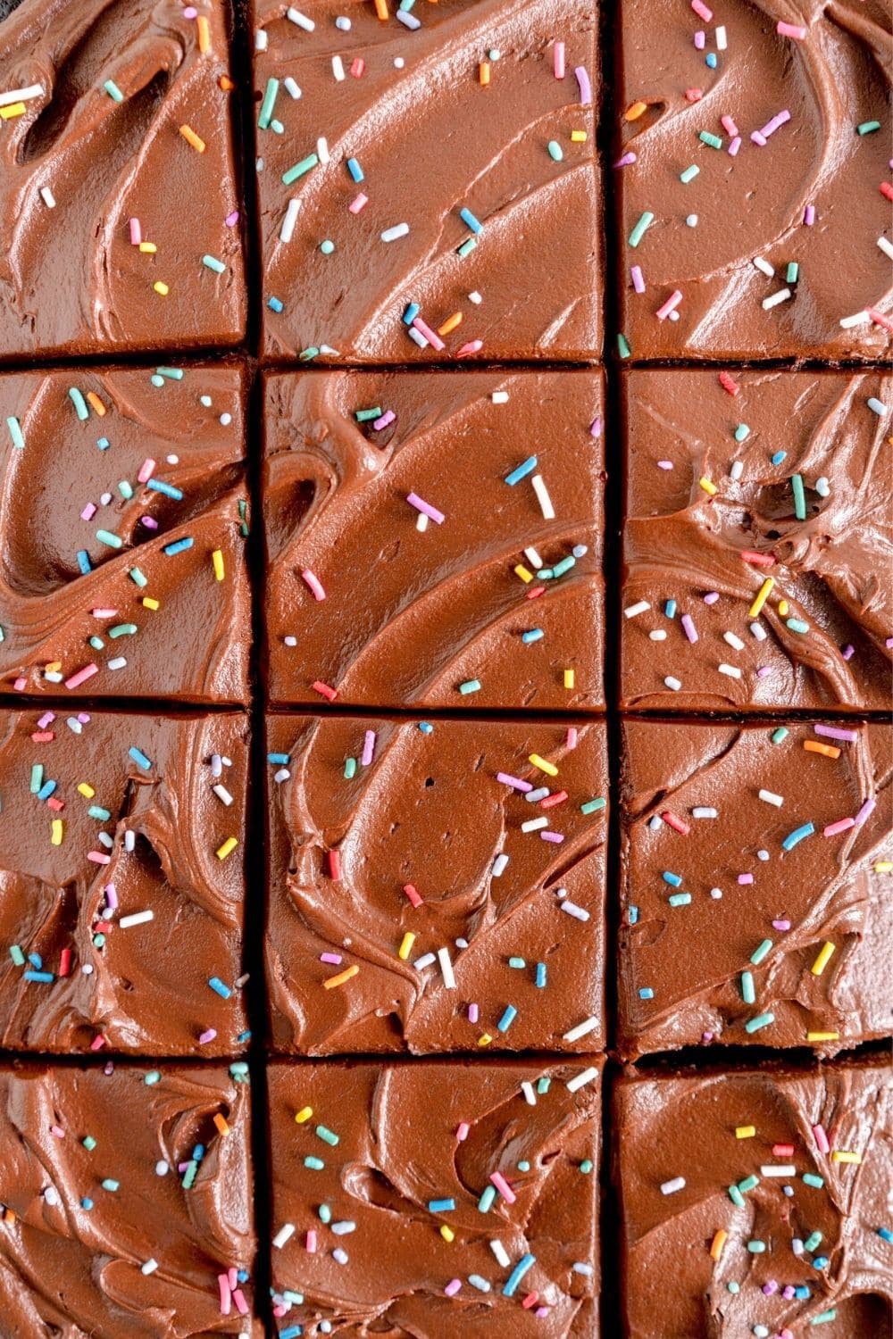 Devil�s Food Sheet Cake with Chocolate Frosting Cloudy