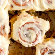 10 Minute Cream Cheese Frosting for Cinnamon Rolls