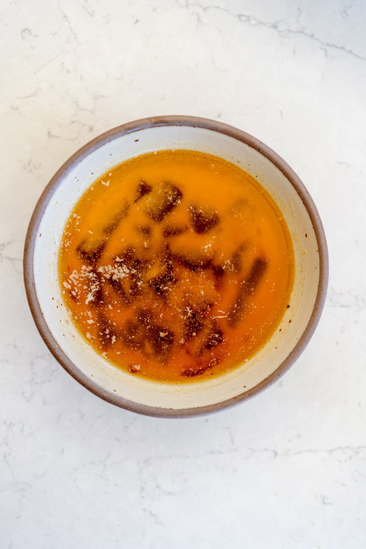 melted butter and chocolate