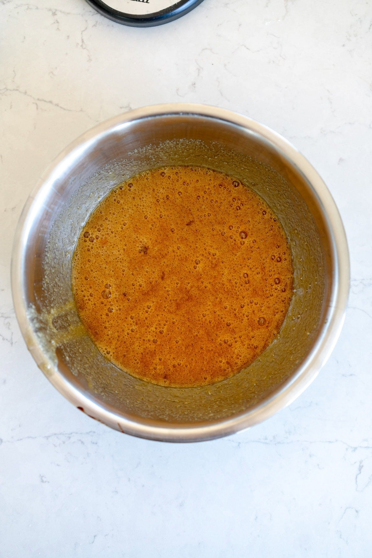 under whipped egg mixture