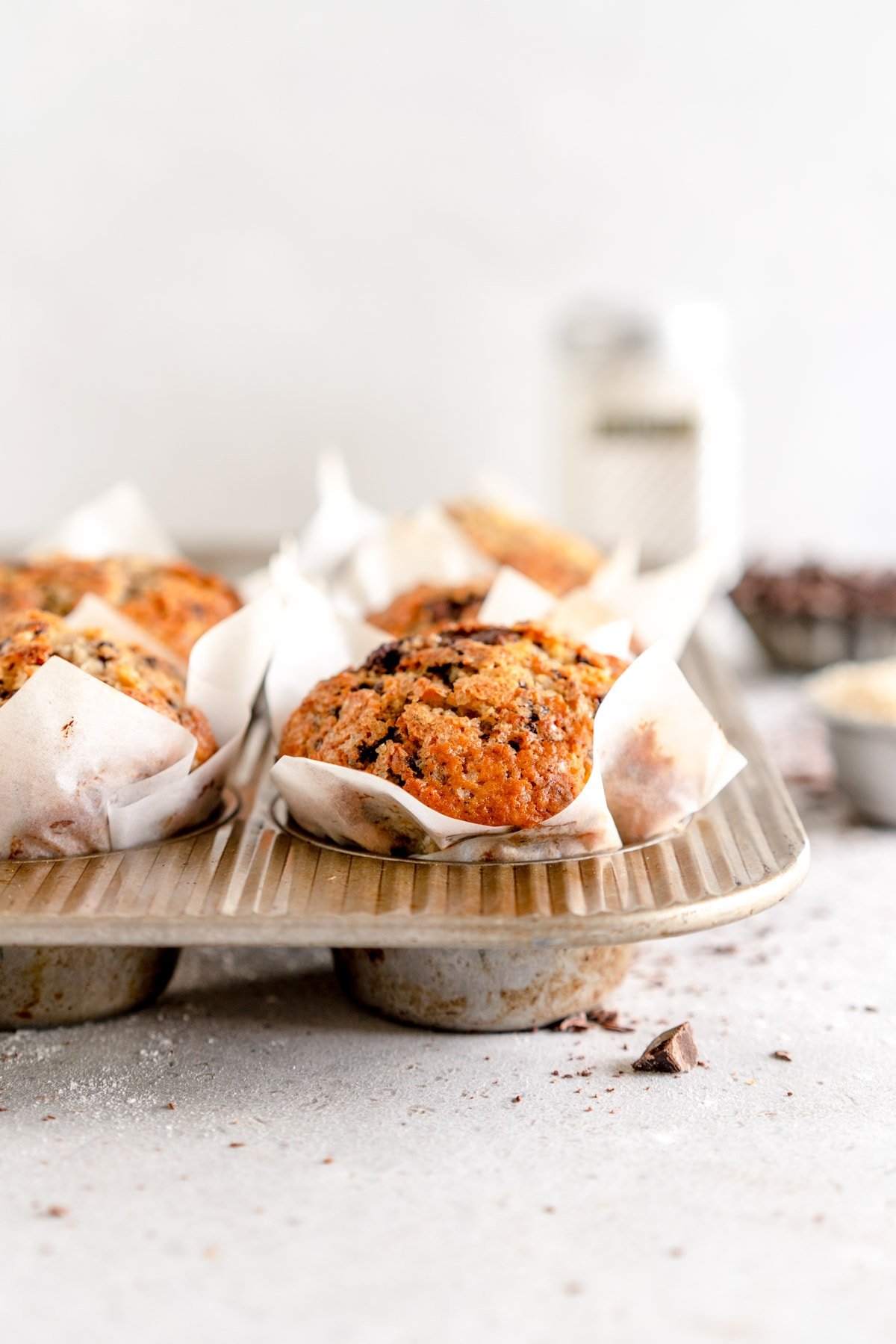 30 Minute Banana Chocolate Chip Muffins Cloudy Kitchen