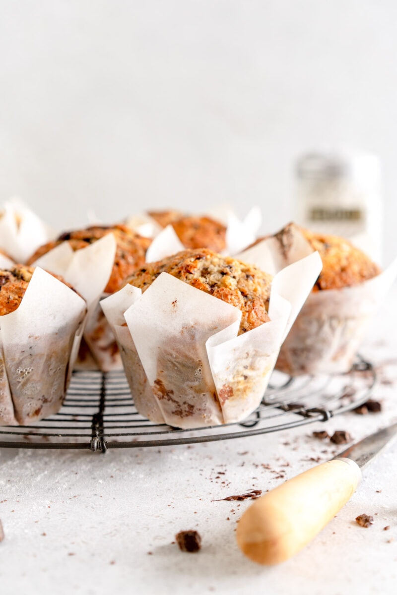 30 Minute Banana Chocolate Chip Muffins Cloudy Kitchen