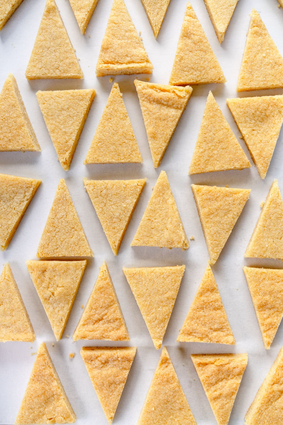 triangles of sugar cookies