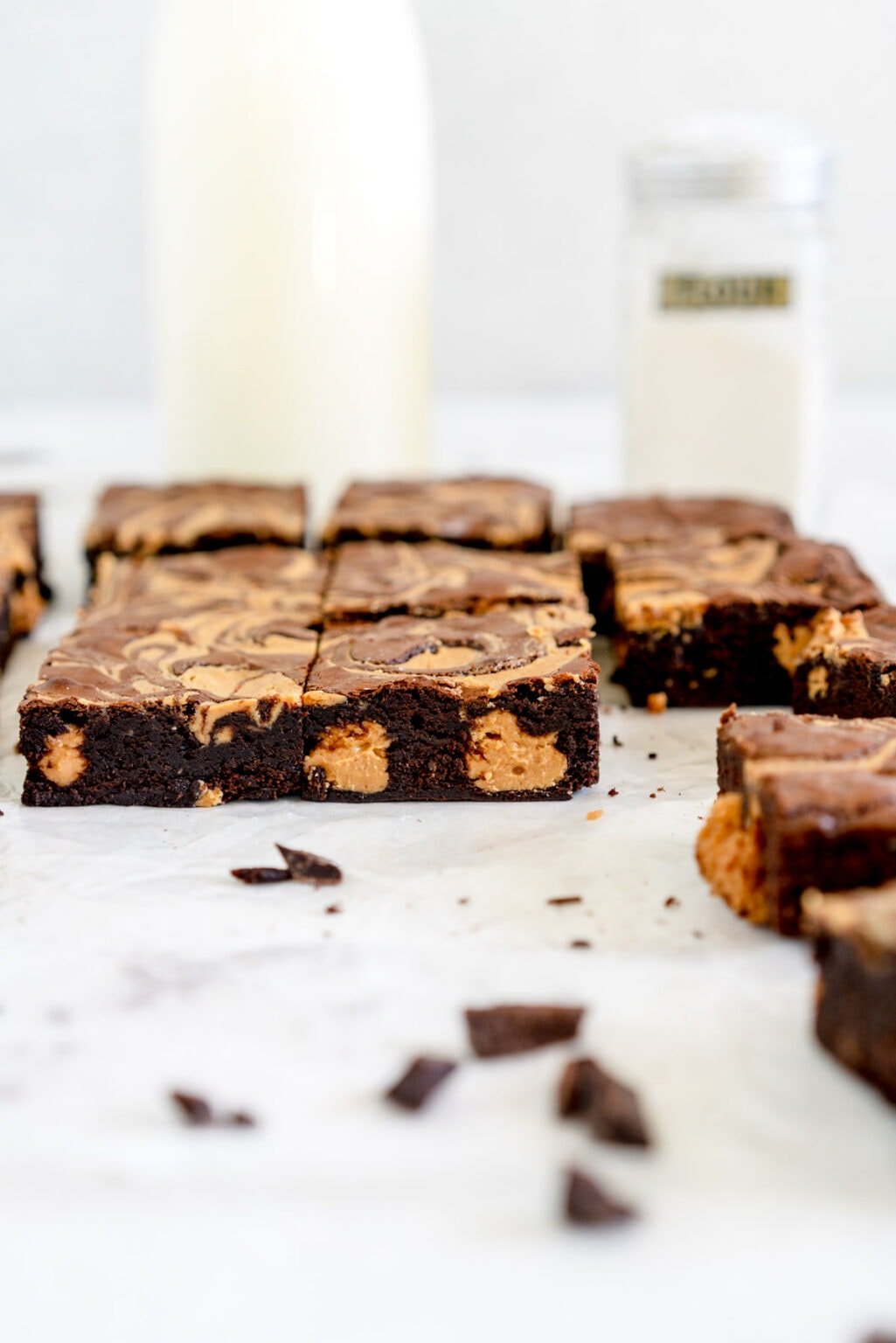 Peanut Butter Chunk Chocolate Brownies Cloudy Kitchen