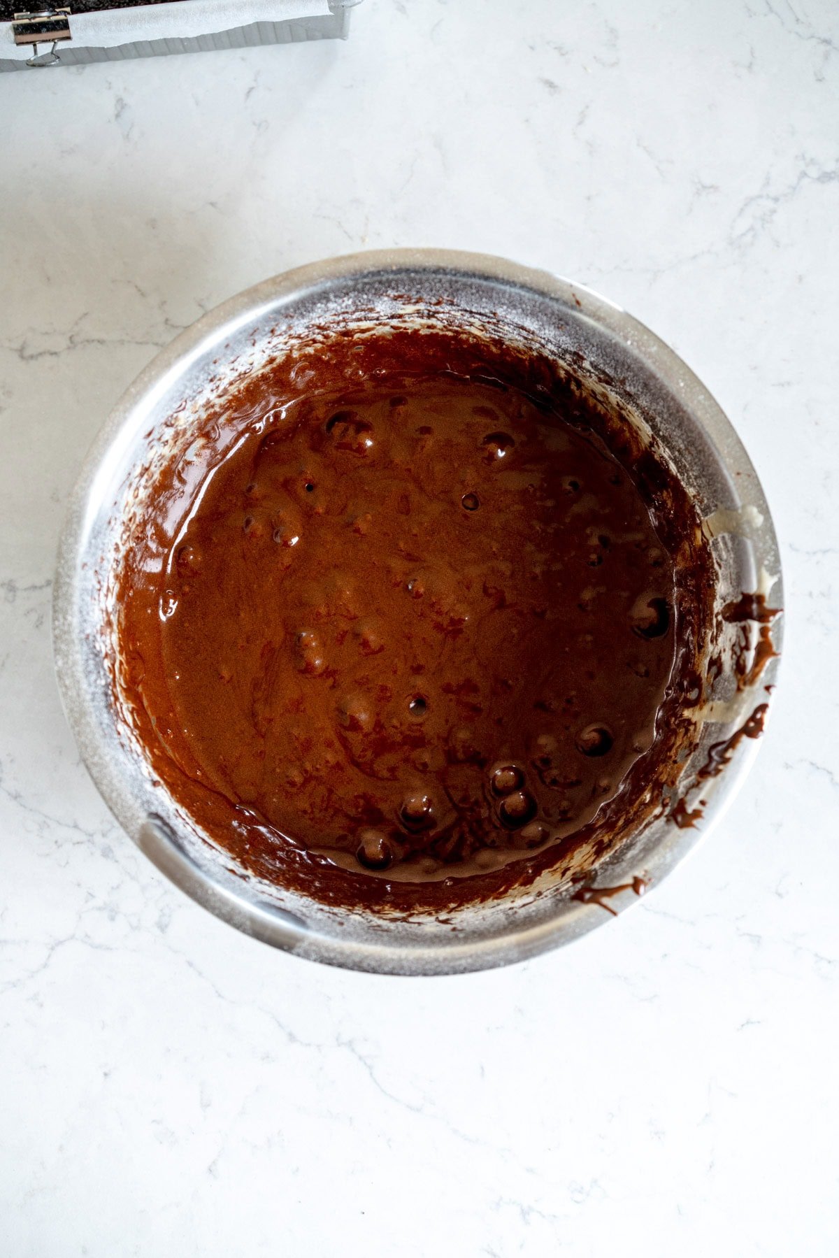 Prepared brownie batter