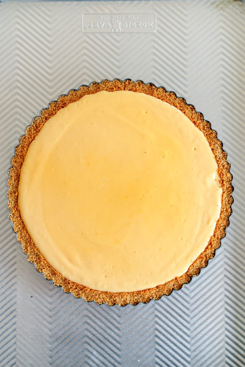 lemon pie ready to bake