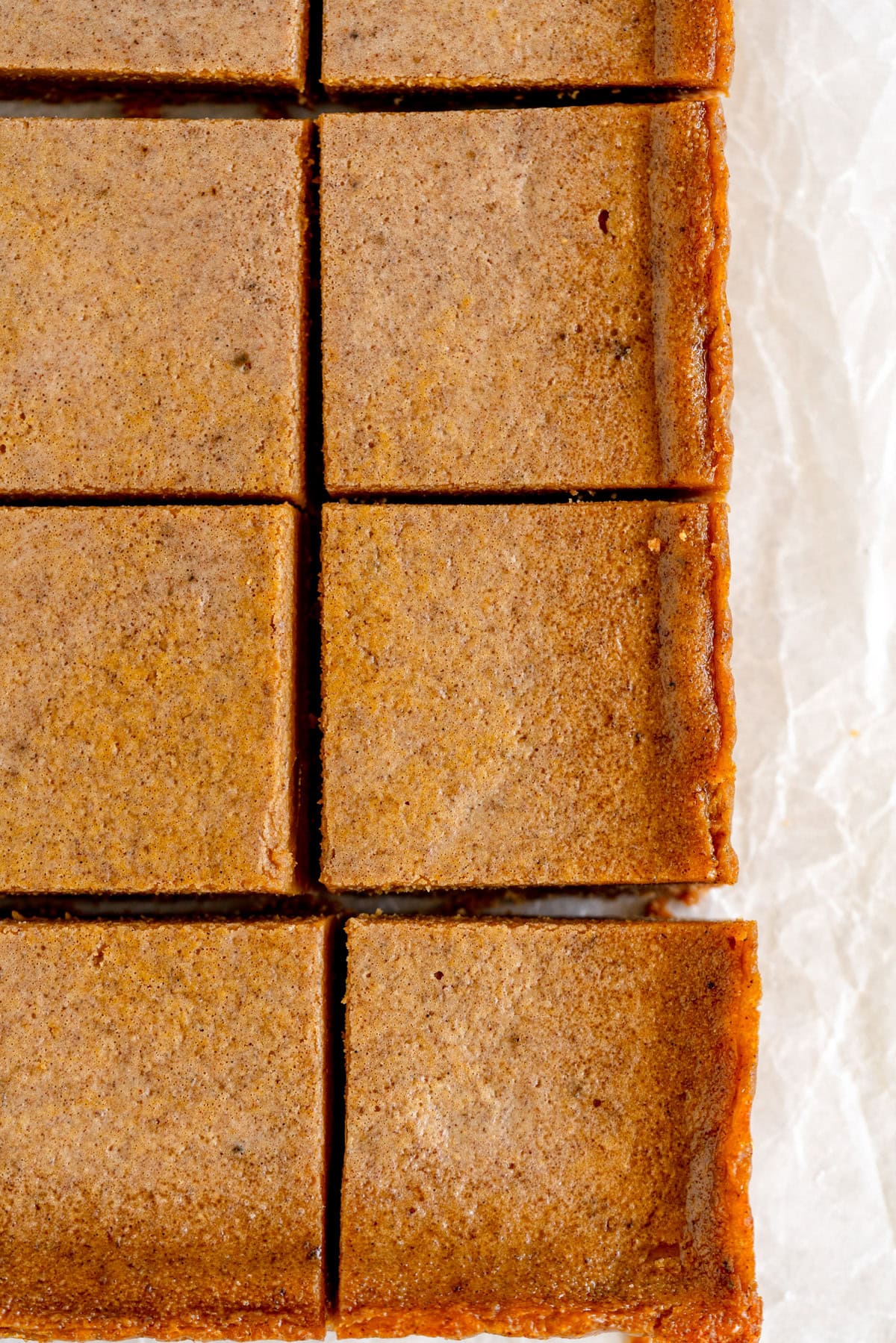 sliced pumpkin bars