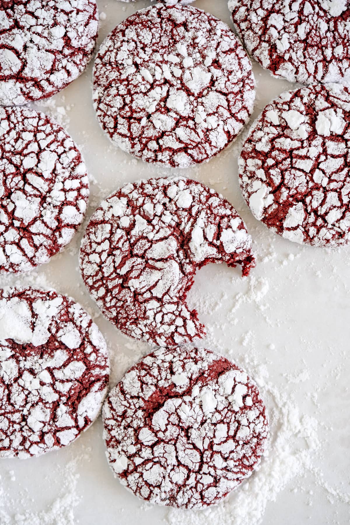 One Bowl 20 Minute Red Velvet Crinkle Cookies