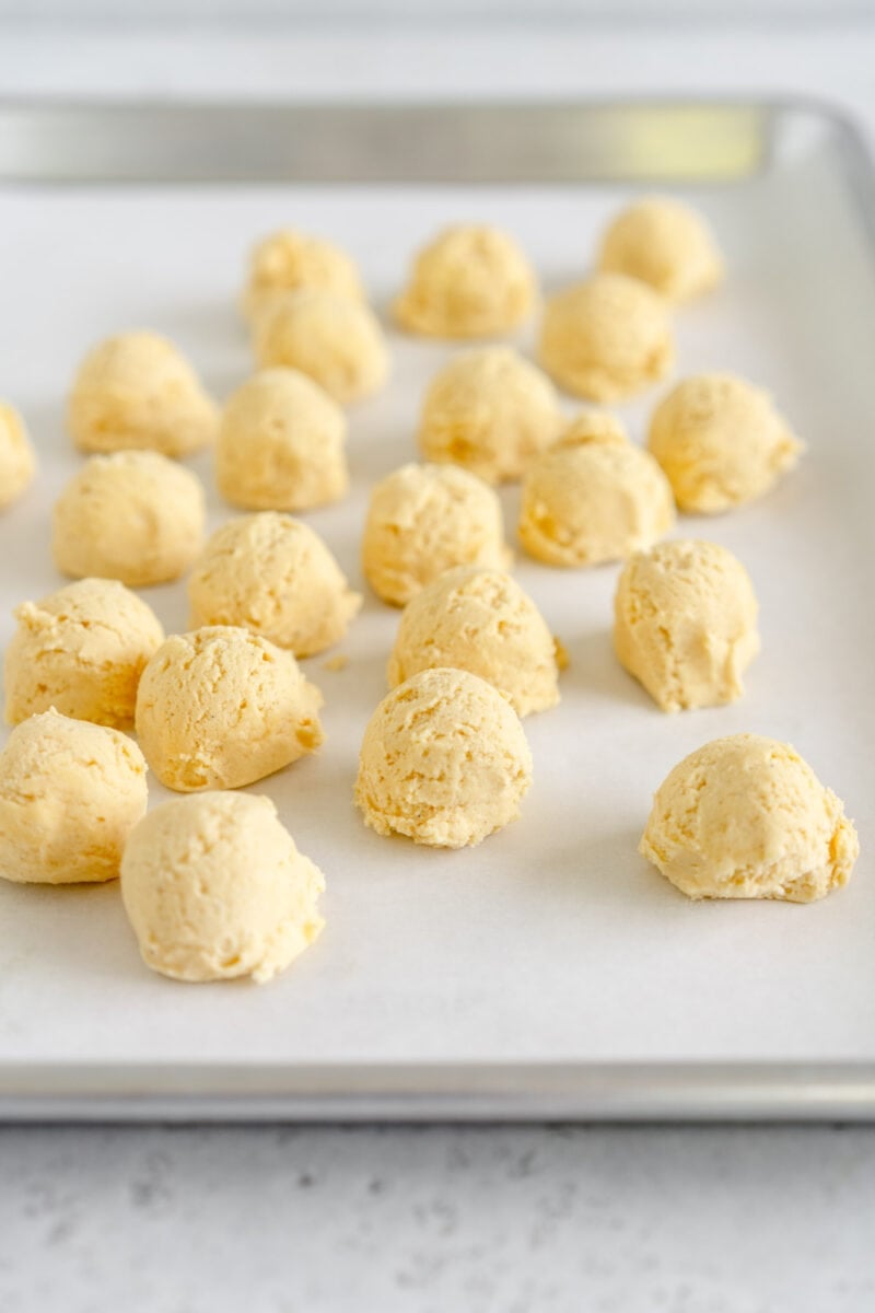 scooped out cookie dough