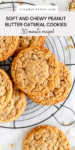 peanut butter oatmeal cookies pin