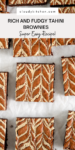 tahini brownies pinterest post