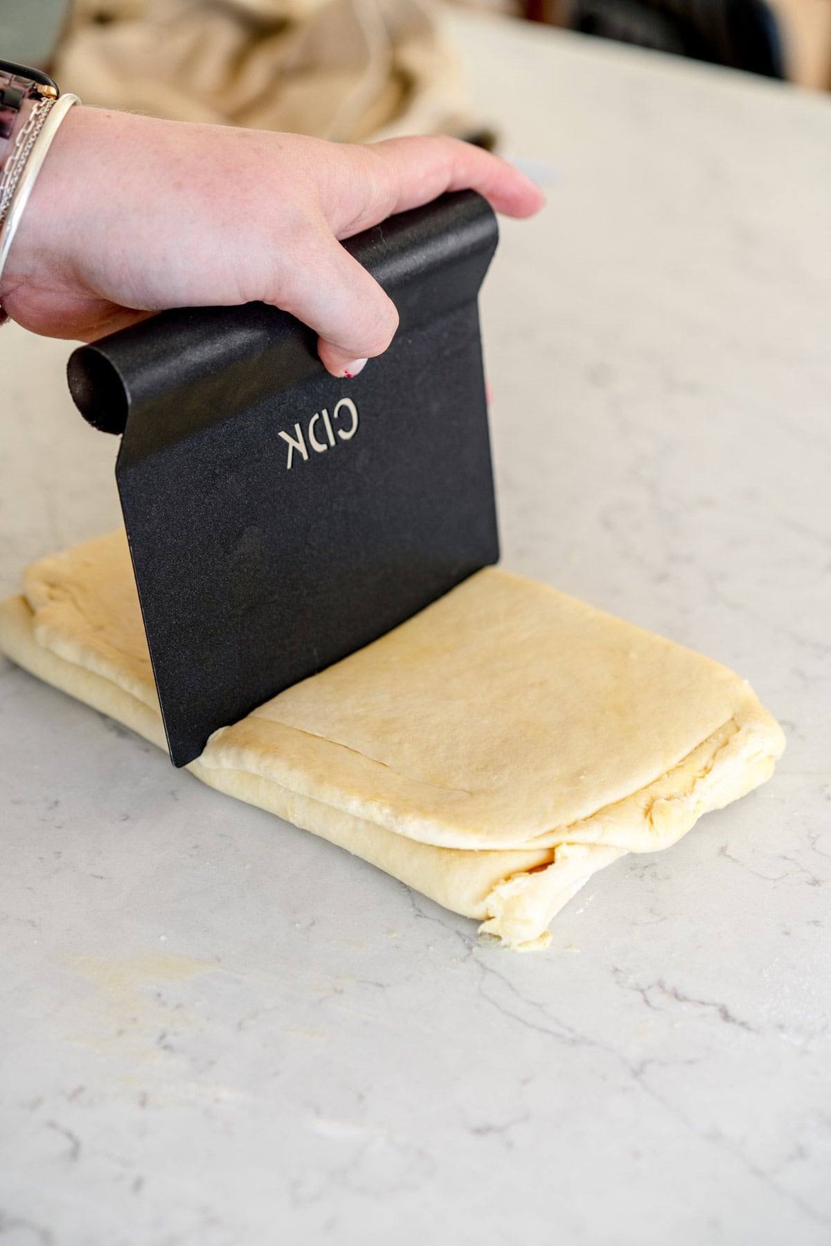 dividing up pie crust