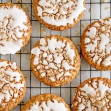 Chewy Iced Oatmeal Cookies with Brown Butter-image