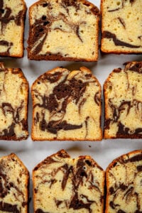 marble cake on sheet pan