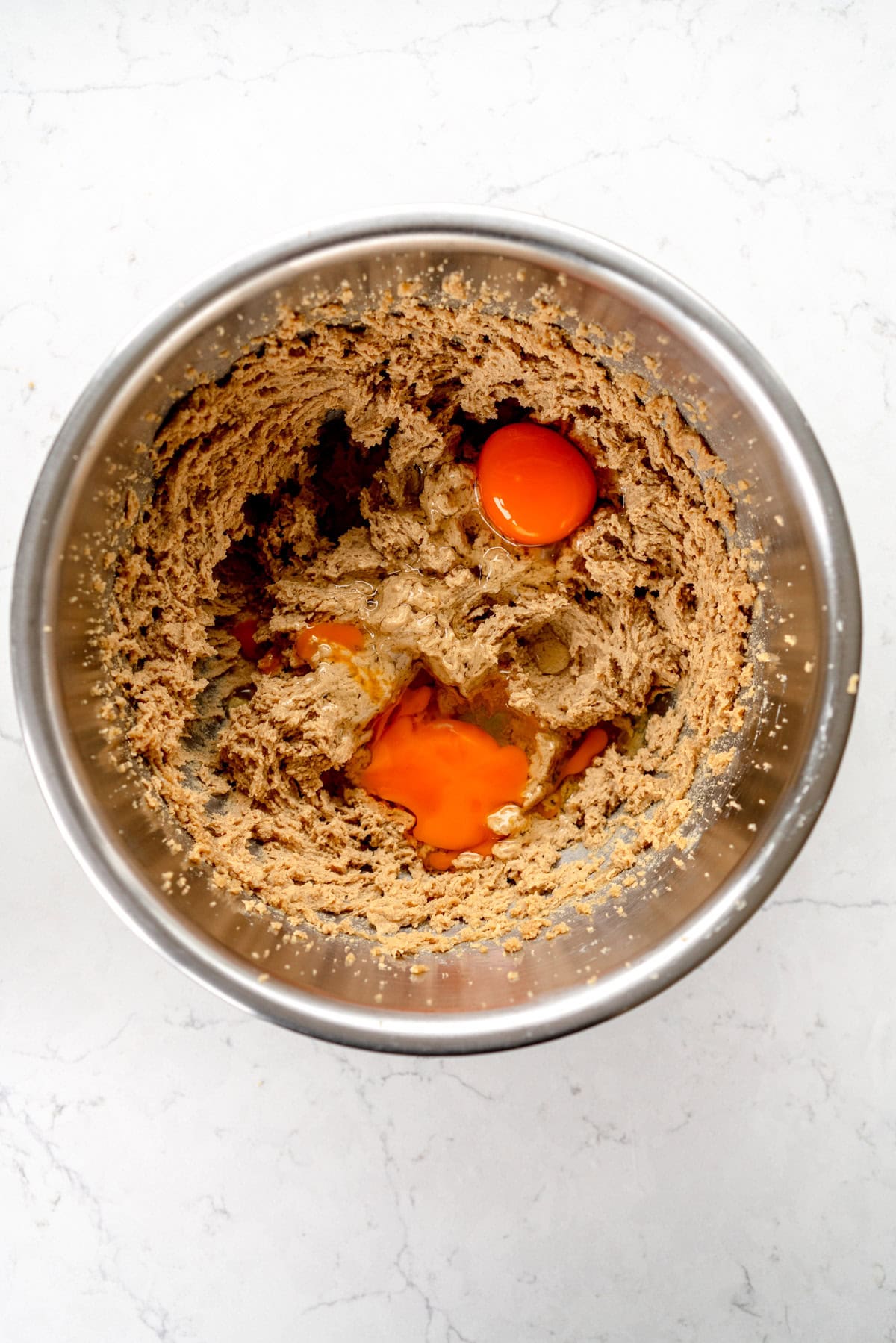 add eggs to mixture