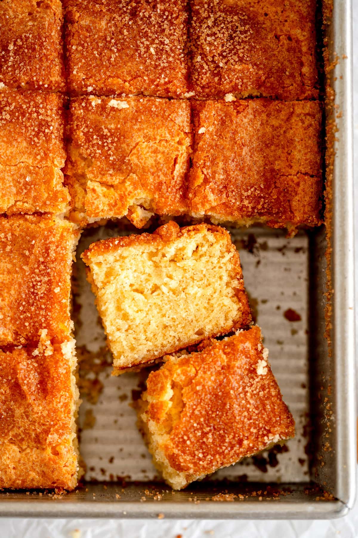 donut cake in pan