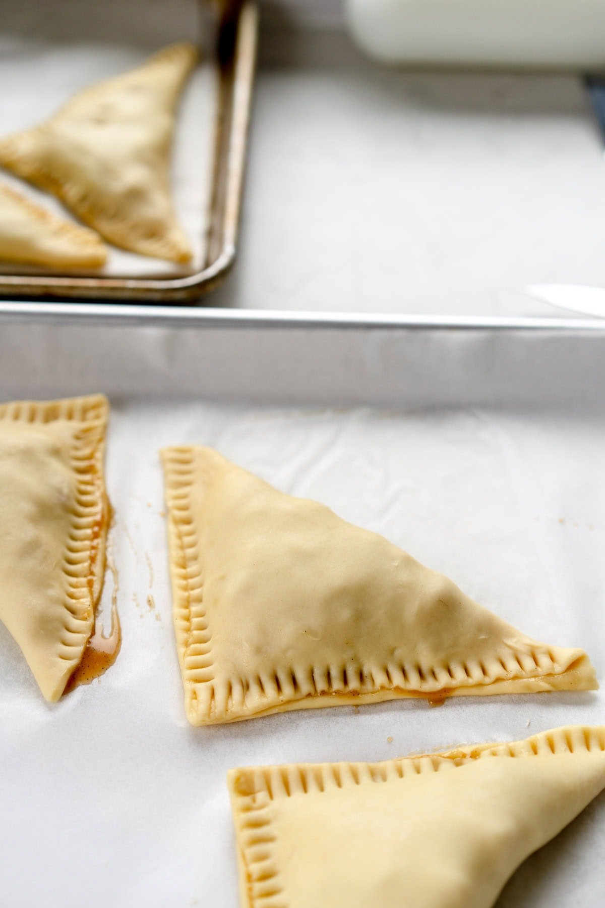 fork crimped apple turnover