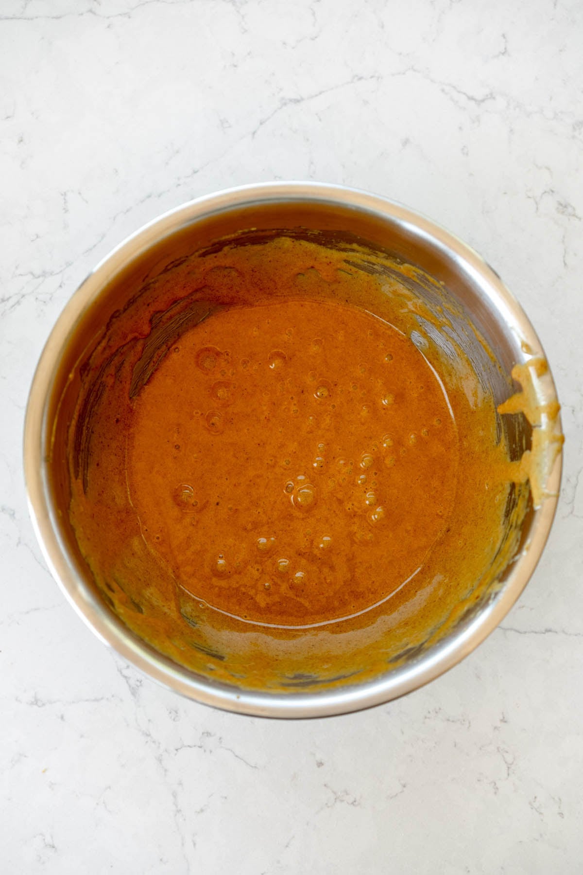 whisked together mixture