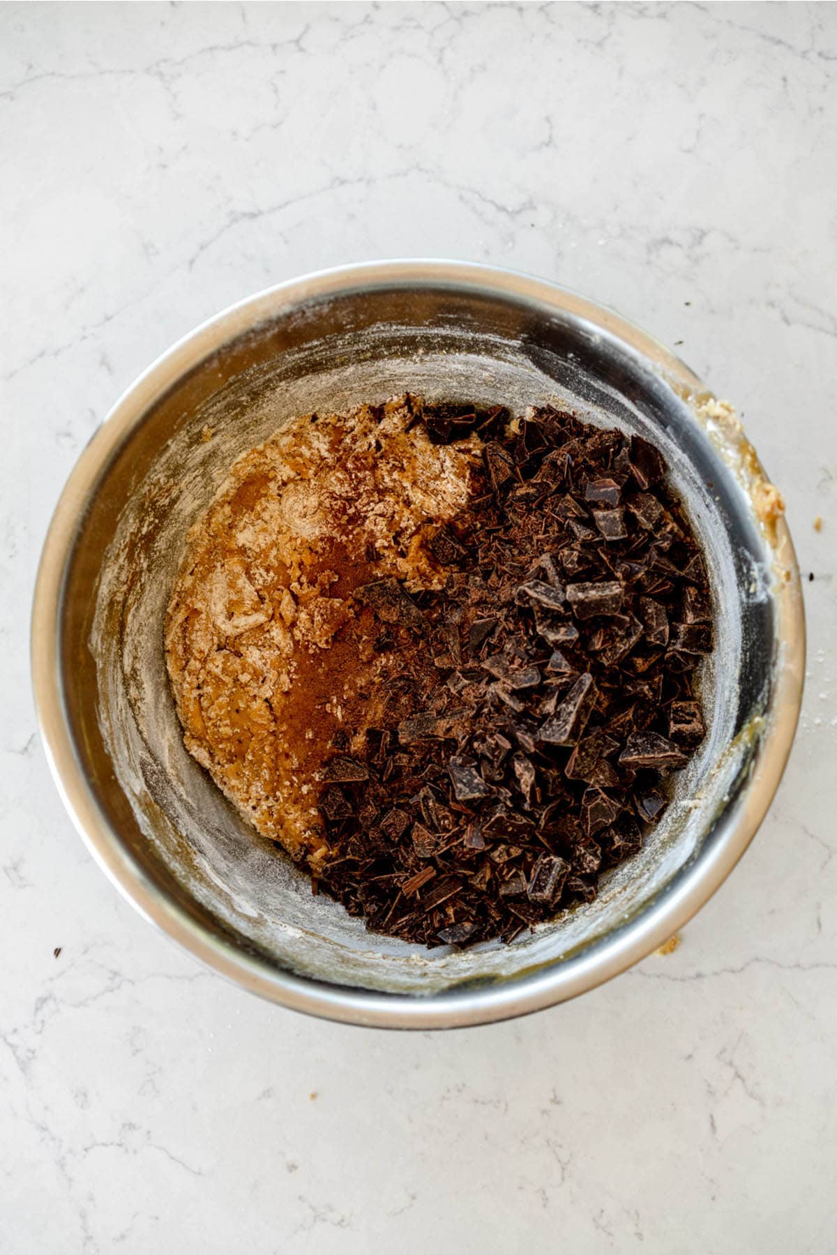 add chocolate to mix