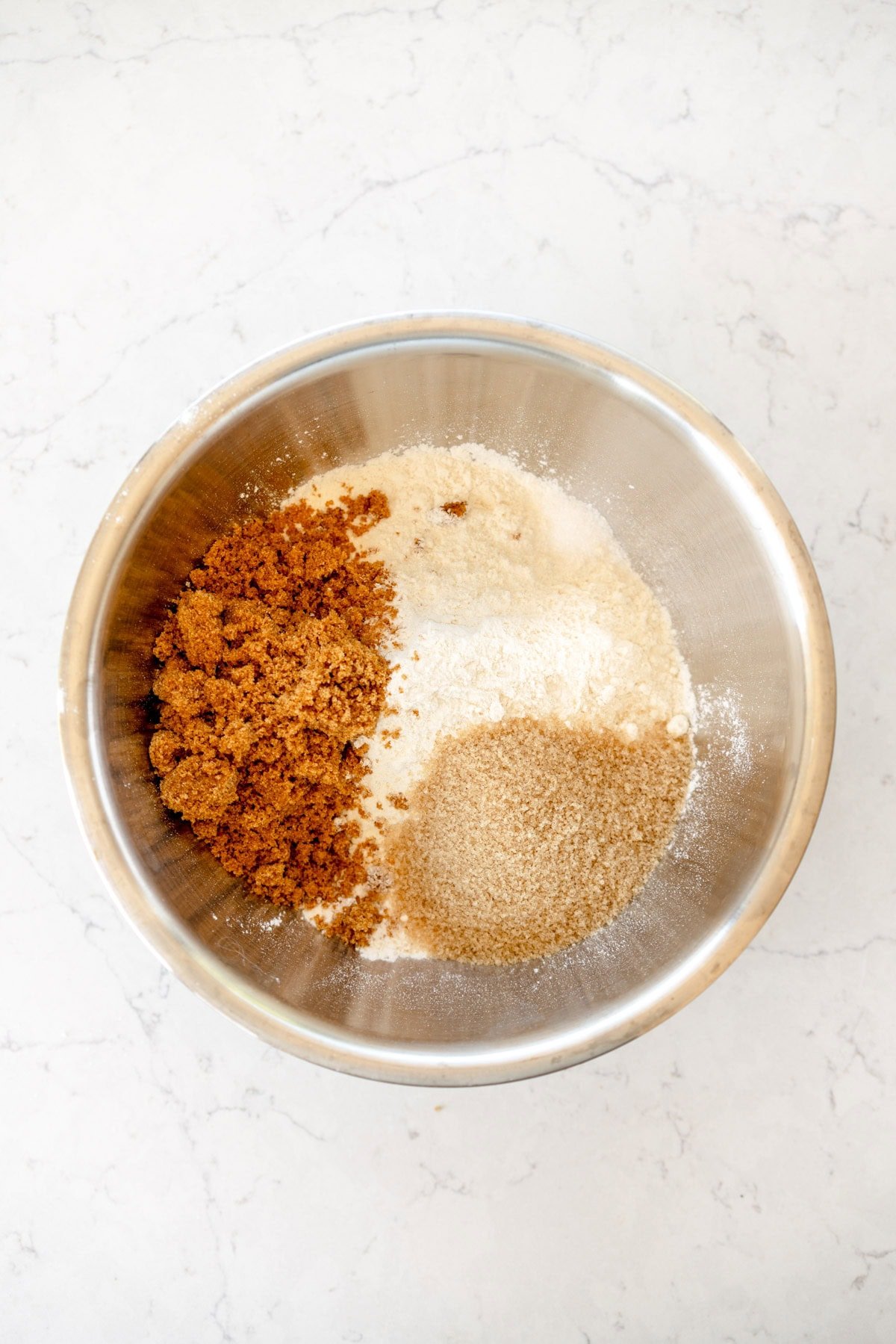 dry ingredients crumble topping