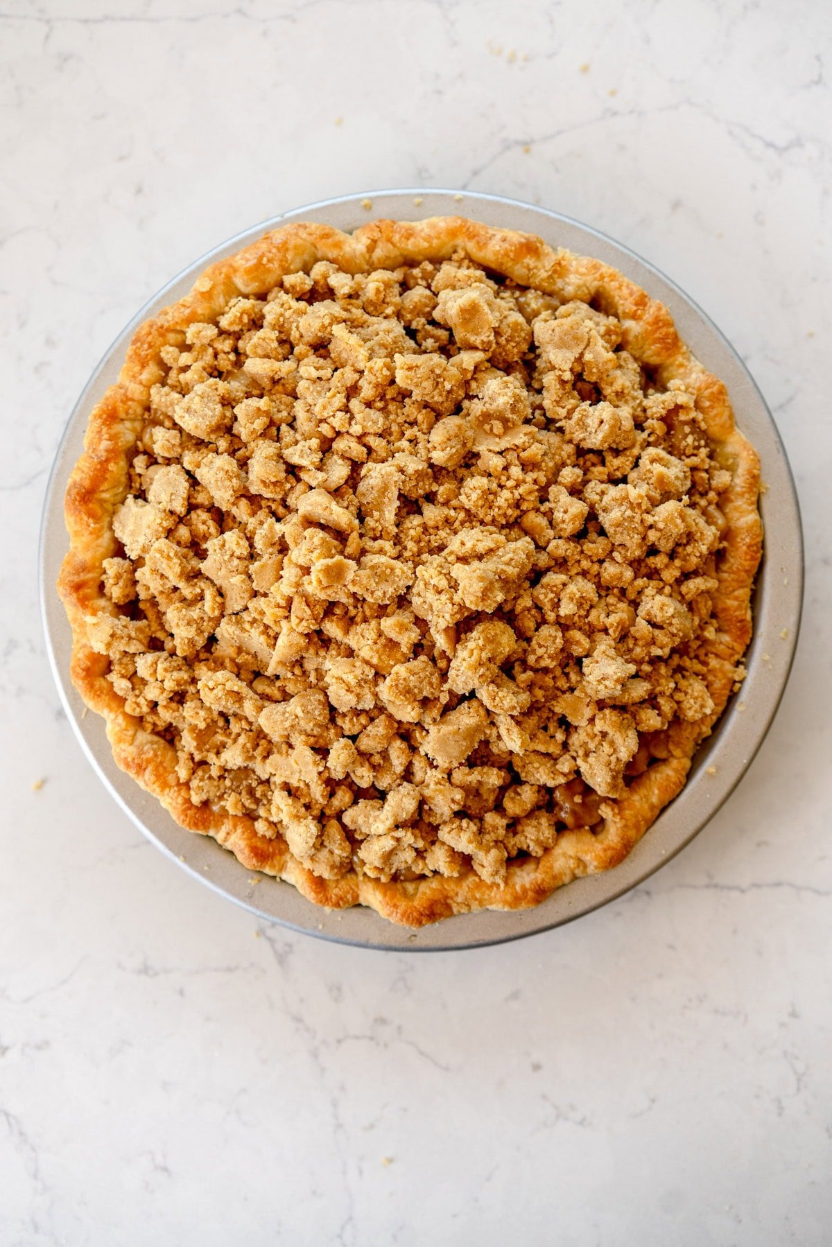 crumb topped apple pie