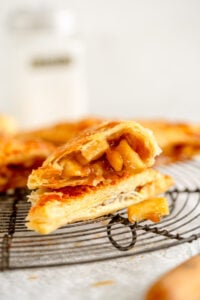 inside shot of an apple turnover