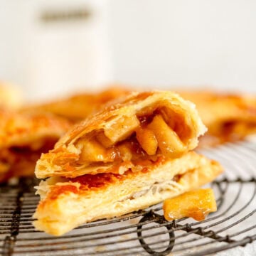 inside shot of an apple turnover