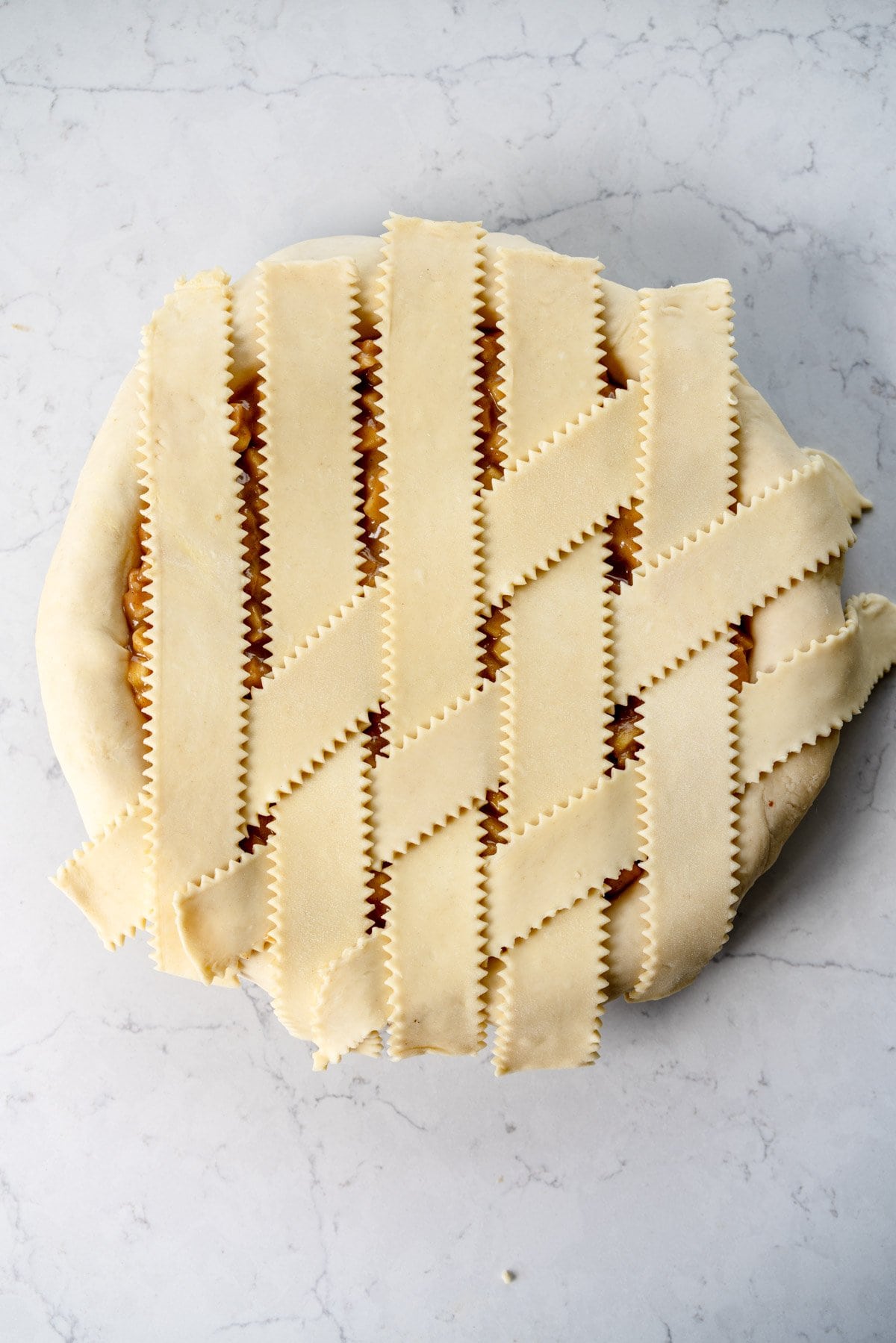 lattice on top of apple pie