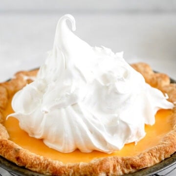 lemon pie with meringue on top