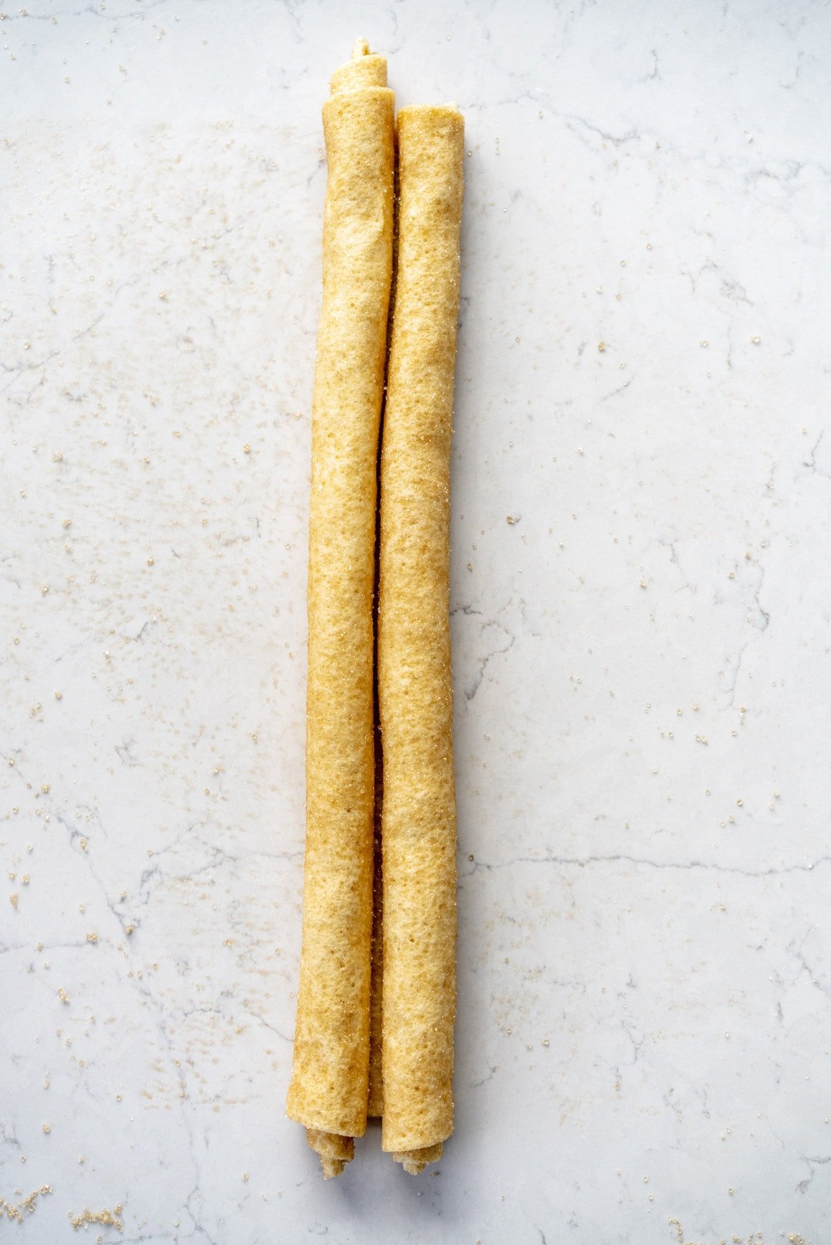 rolled up log of dough