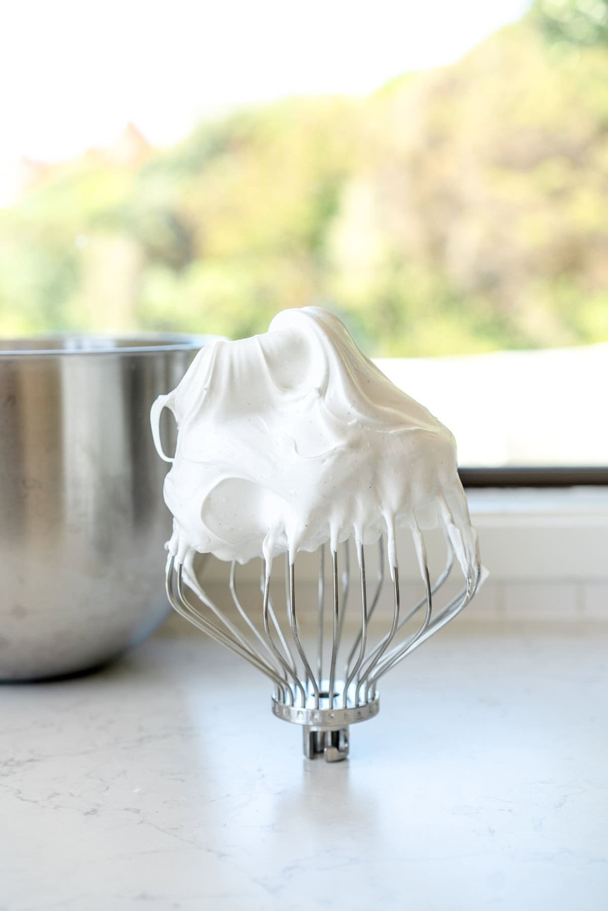 meringue on beater