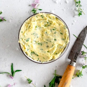 bowl of garlic butter