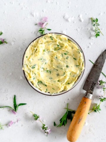 bowl of garlic butter