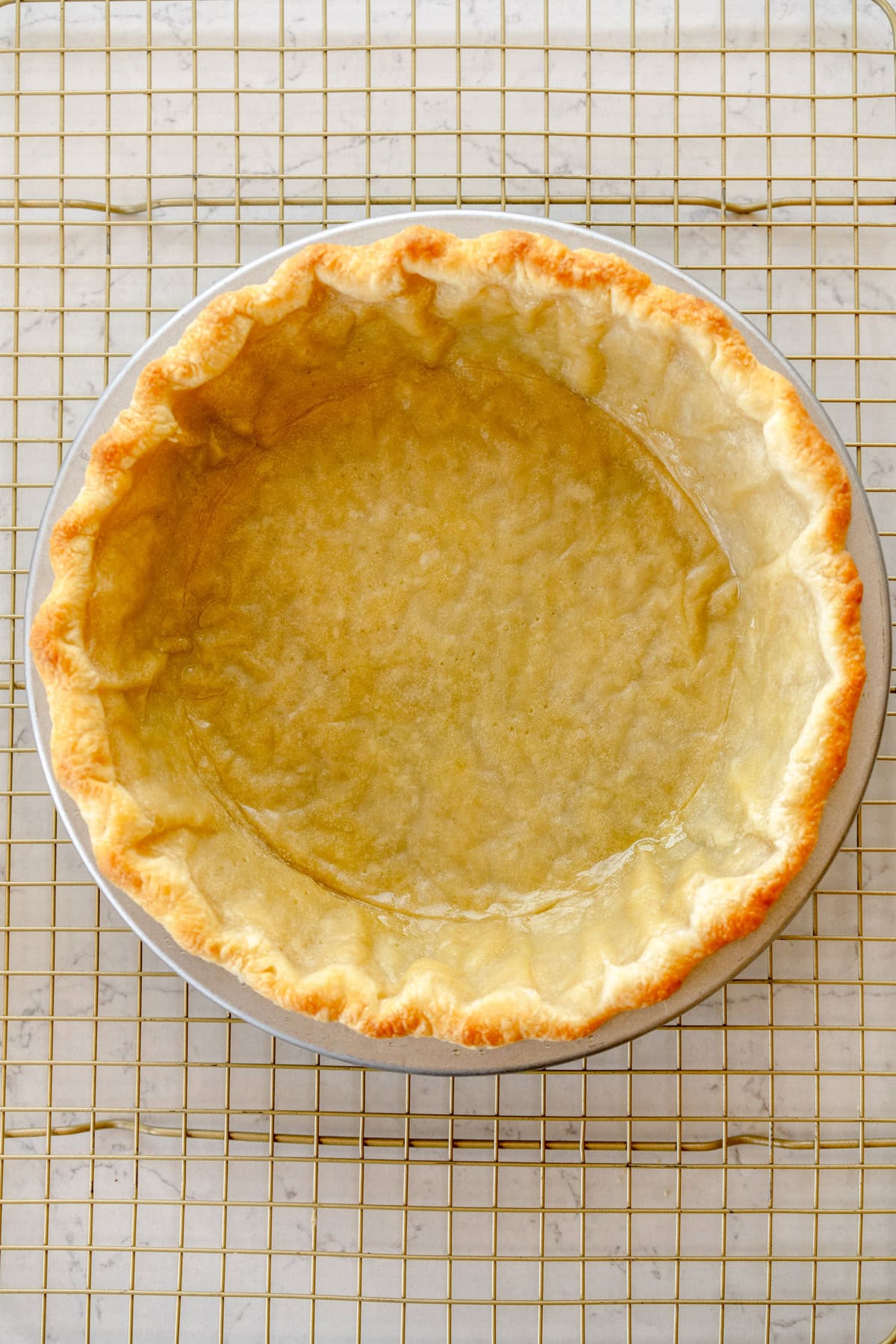 pie crust after weights removed
