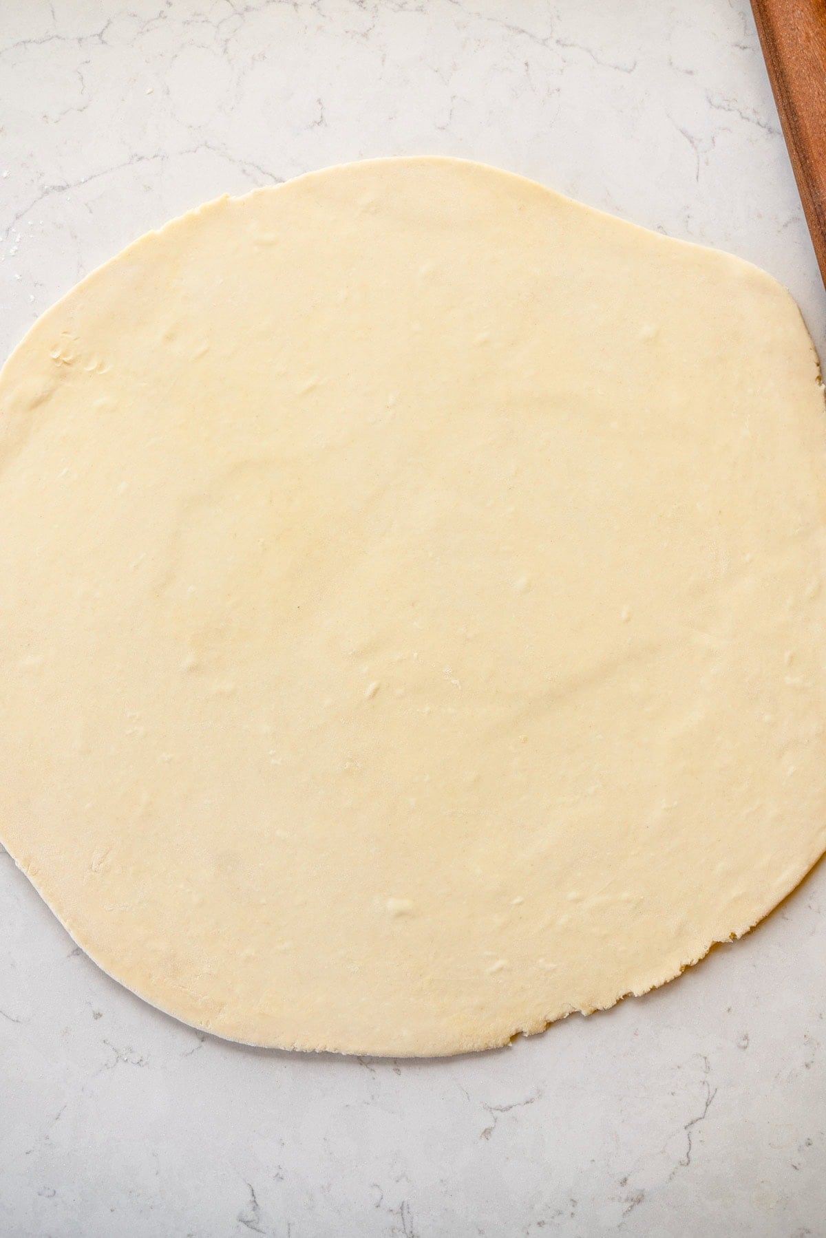 rolled out pie crust