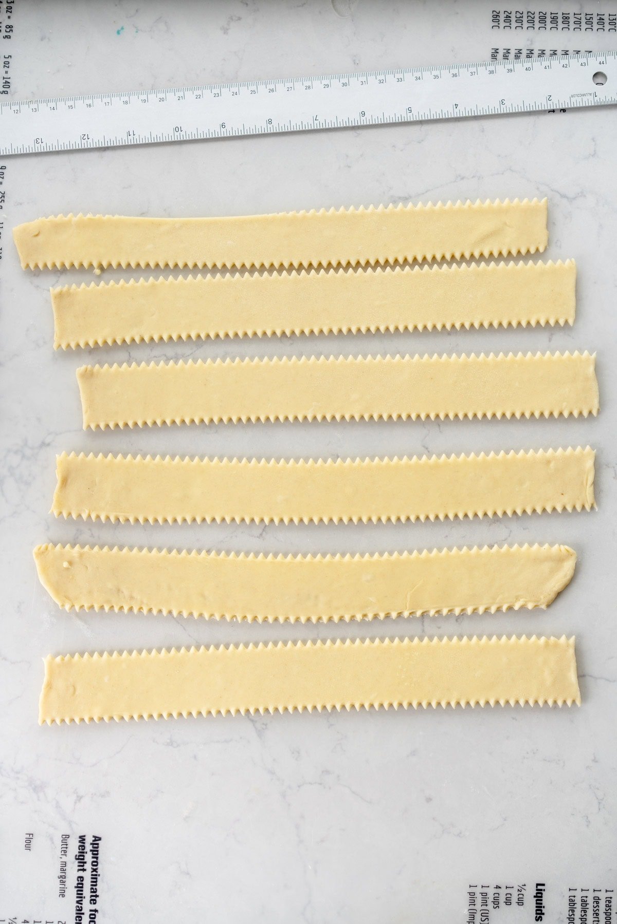 lattices cut from pie crust