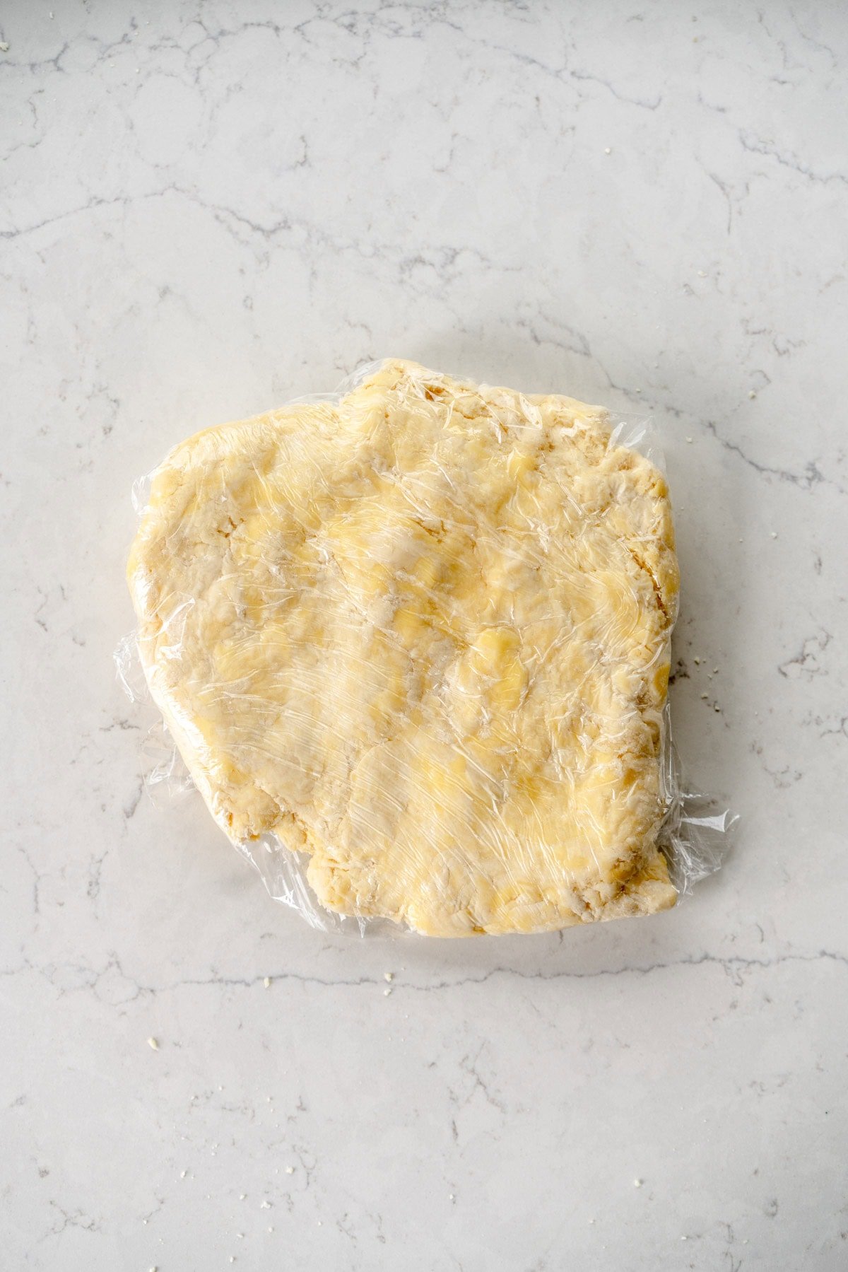 wrapped up puff pastry dough