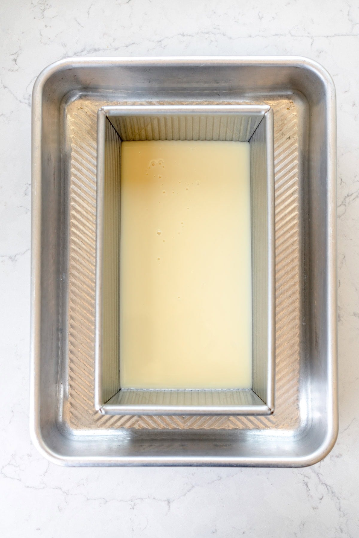 condensed milk in pan