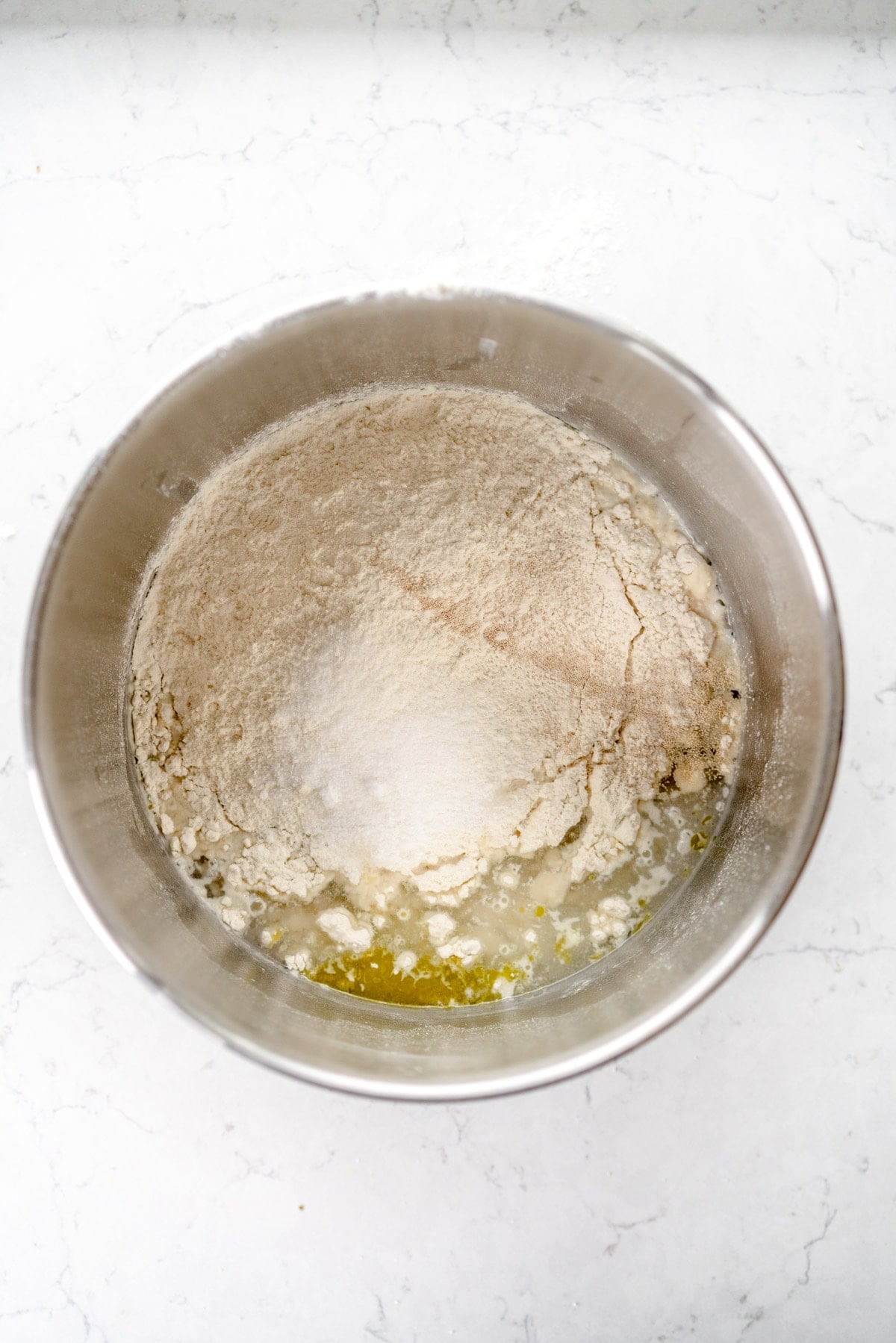 ingredients in mixing bowl