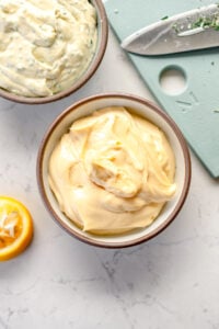 homemade mayo in bowl