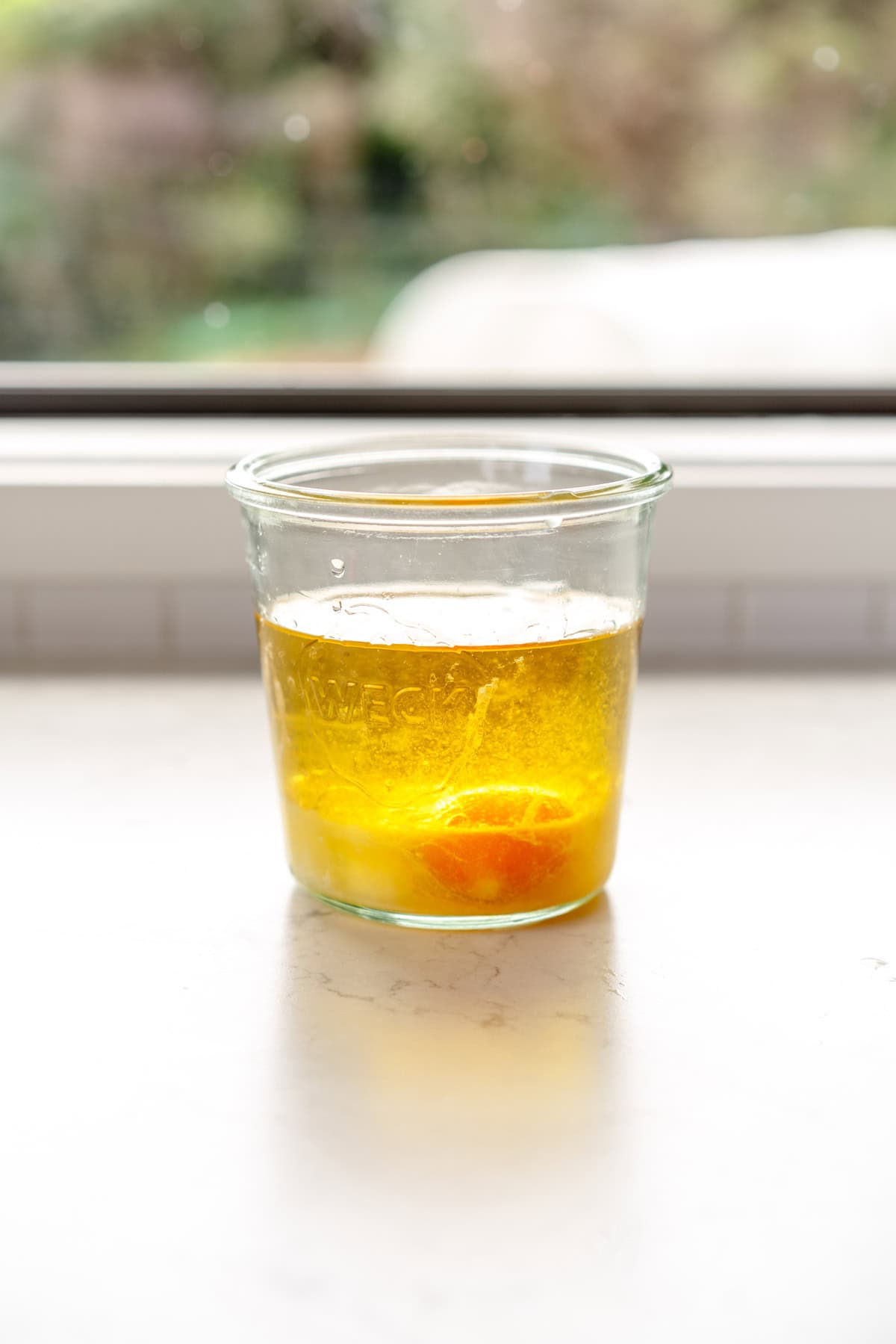 mayo ingredients in a jar